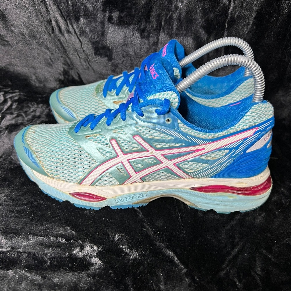Asics Gel-Cumulus 18 T6C8N Women 7.5 Running Shoes Aqua Splash Pink Glow Sneaker
